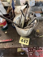 Bucket of chisels and punches