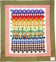 Picnic on the Grass, lap quilt, 80" x 71"