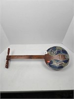 Vtg. Wooden Tarambuka Unique Wooden Instrument