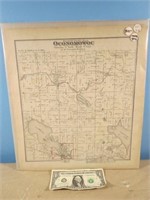 1873 Oconomowoc Map, 14.5in X 16in