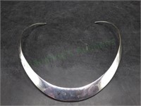 Sterling Silver Signed CM Collar Necklace