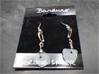 Sterling Silver Lake Erie Beach Glass Earrings