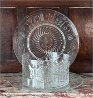 IIttala "Flora" Glass Bowl & Serving Platters