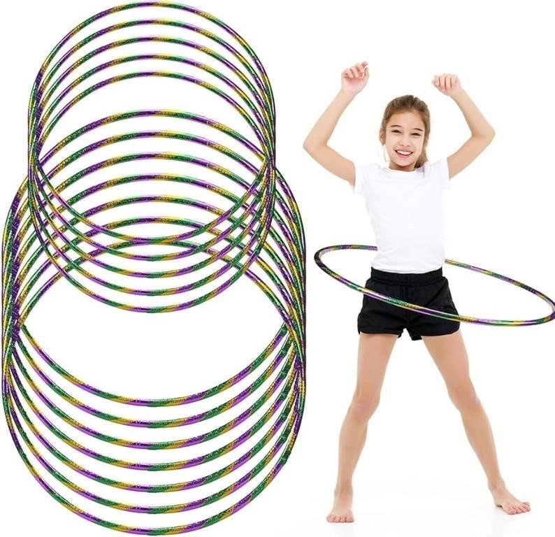 Glitter Exercise Hoops 24'' & 30'', 12 Pcs