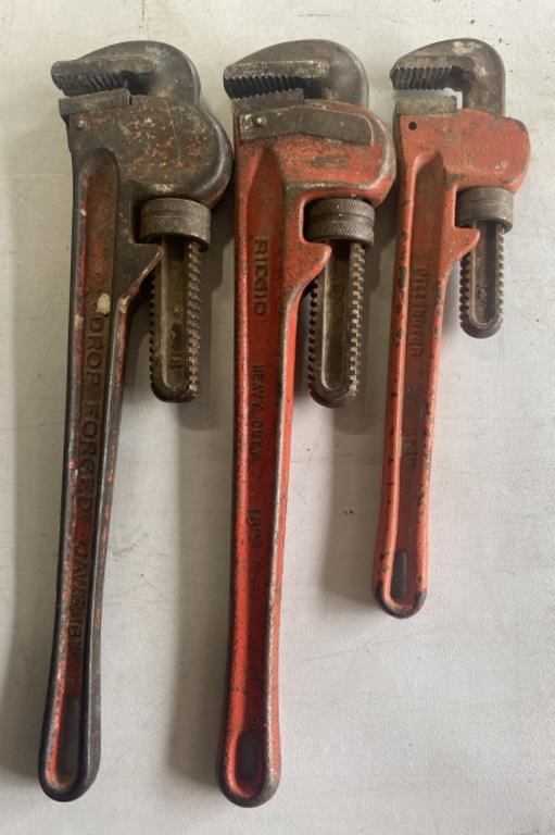 Ridgid and Pittsburgh Pipe Wrenches, 14-18in