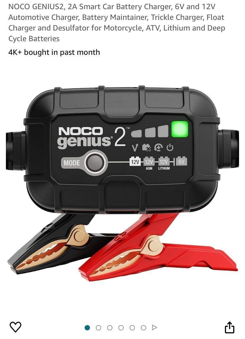 NOCO GENIUS2, 2A Smart Car Battery Charger, 6V