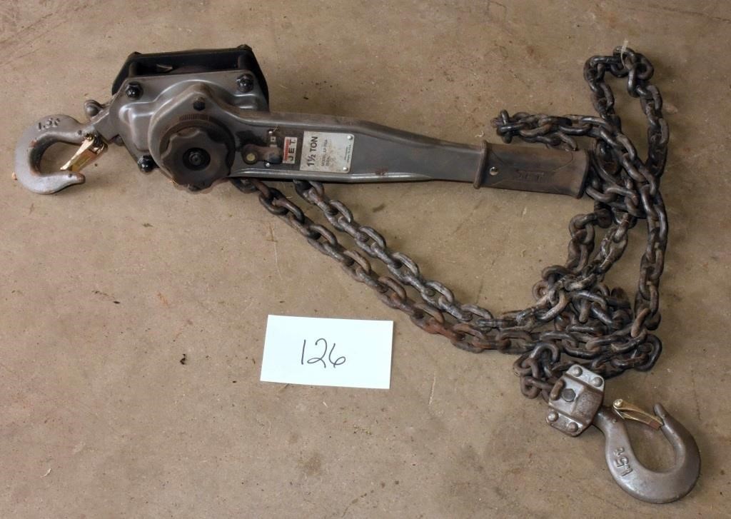 Jet 1 1/2 ton chain come-a-long