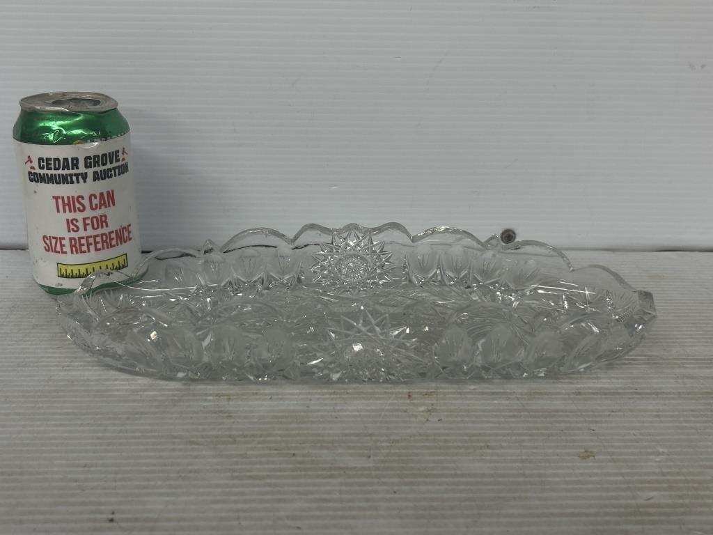 Decorative glass platter dish