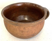 Redware Pot with Handle