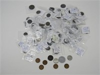 110+ ASSORTED FOREIGN COINS: