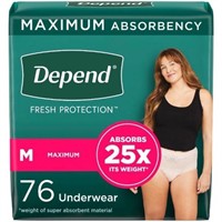 Depend Fresh Protection Adult Incontinence Underwe