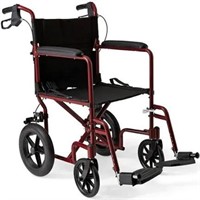 Medline Lightweight Transport Wheelchair w/Handbra