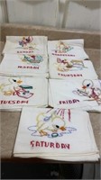 HAND STITCHED DUCK DISHTOWELS FROM DAYS OF THE