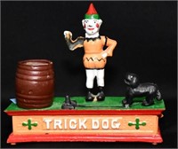 CAST IRON TRICK DOG MECHANICAL BANK