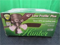 42" Low profile ceiling fan, Hunter
