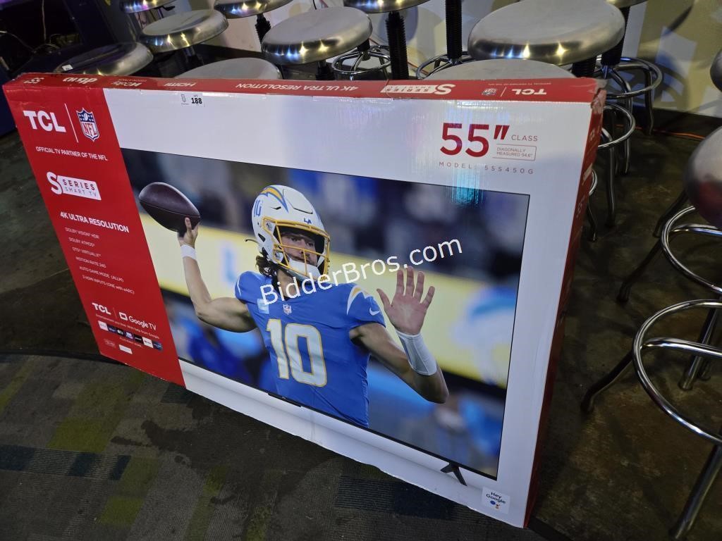 TCL 55" new in box tv. (We opened to test)