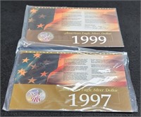 (2) Silver Eagles Enhanced w/ Year History