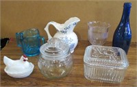 Refrigerator Dish, Bottle, Hen on Nest, Misc