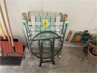 (2) Chairs, Folding Table
