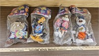 (4) McDonald's Space Jam Stuffed Toys, New in