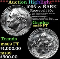 ***Auction Highlight*** 1996-w Roosevelt Dime RARE