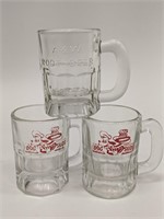 3 Vintage Miniature Root Beer Advertising Mugs