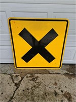 X Metal Road Sign