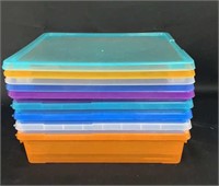 5 Colorful Stackable 12in x 12in x 3in Deep