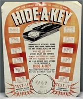 Hide-A-Key Metal Advertising Sign