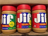 3x454g JIF CREAMY PEANUT BUTTER