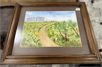 Framed Landscape Watercolor