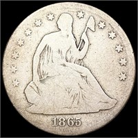 1865-S Seated Liberty Half Dollar NICELY