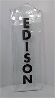 "Edison" Glass Panel Sign