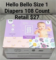 Hello Bello Size 1 Diapers 108 Count Retail $27