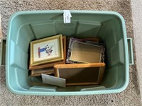 Assorted Picture Frames and Tote