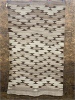 Hand Woven 1930’s Navajo Rug Natural Dyes, Two