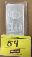 10 TROY OUNCE, .999 FINE SLIVER BAR, FT. MORGAN