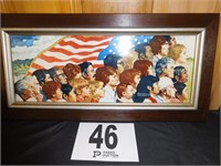 AUTHENTIC NORMAN ROCKWELL'S AMERICA WALL HANGING