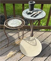 Outdoor tables and misc items