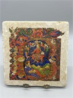 Stone Tile w/ Image from Vatican Archives w/ COA