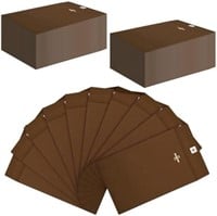 300 Pcs 6x9 Clasp Envelopes - Dark Brown