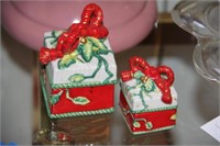 Fitz and Floyd porcelain Christmas gift boxes