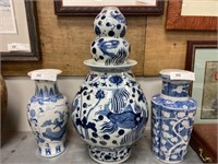 (3) Porcelain Vases