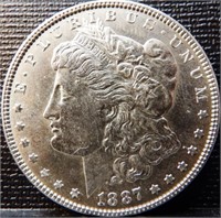 1887 Morgan Silver Dollar Coin