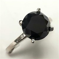 $3900 14K Black Diamond(2.9ct) Ring