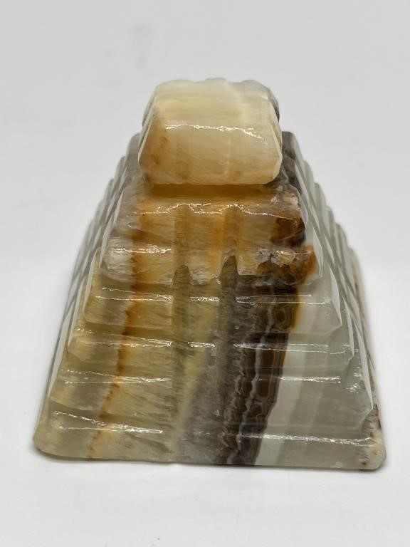 Mexican Onyx Pyramid Paperweight