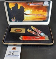 Case XX American Firefighter Trapper Red Bone Knif