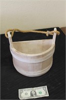 Decorative Wood Half Bucket