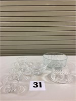 Footed Dessert Bowls and Vintage Glass Bowls