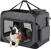 Feandrea Dog Crate, Collapsible Pet Carrier, Xxl,